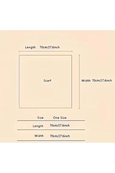 Zarif, Güneşten Koruyan, Rüzgar Geçirmez, Çift Taraf Baskılı, Fular, Eşarp 70x70
