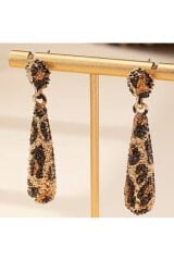 Leopar Damla Küpe