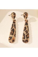 Leopar Damla Küpe