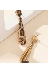 Leopar Damla Küpe