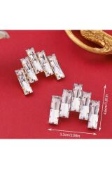 Yapay Elmas ayarlanabilir Oversize Geometrik Yüzük