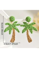 Bohem, El Dokuma, Ağaç Tasarımı, Hafif, Parti, Yaz, Plaj Küpe