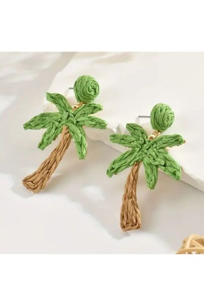 Bohem, El Dokuma, Ağaç Tasarımı, Hafif, Parti, Yaz, Plaj Küpe