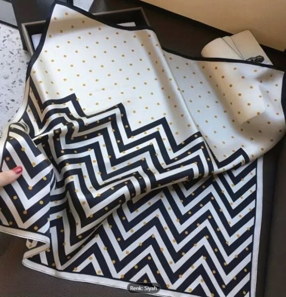 İskandinav Tarzı, Puantiyeli, Nefes Alabilen, Güneş Korumalı Çift Taraflı Şal, Fular 70cmx70cm(