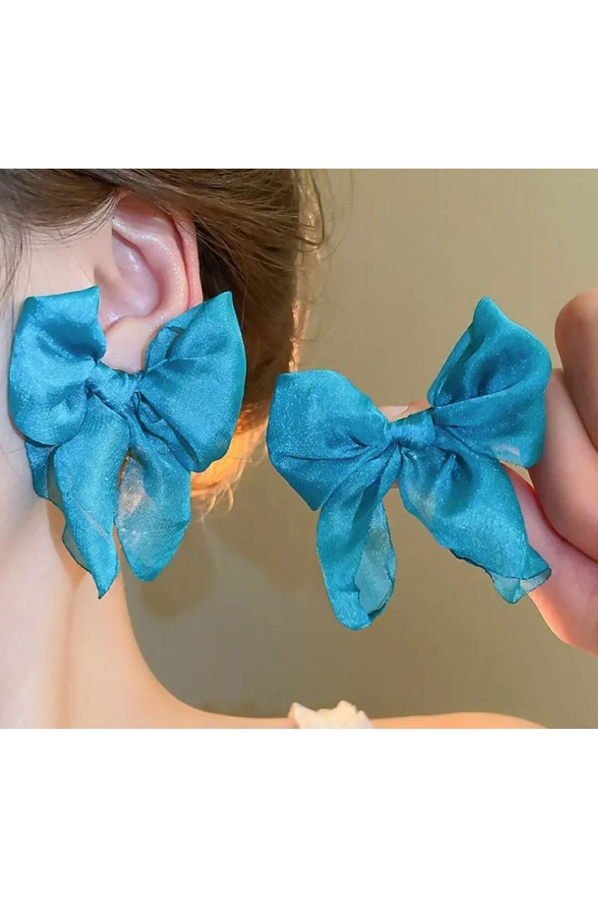 Vintage Kurdele Küpe-Kulak İğnesi 925 Ayar Gümüş Kaplama