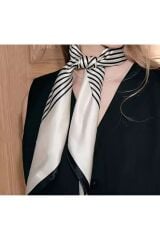 Geometrik Çizgili Güneşten Koruyan, Rüzgar Geçirmez, Çift Taraf Baskılı, Şal, Fular, Eşarp