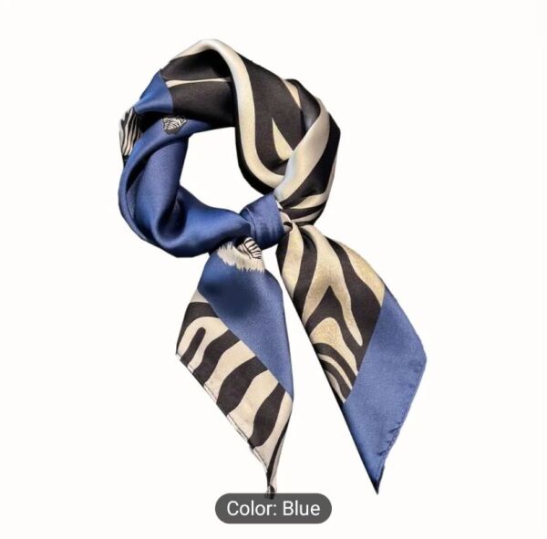 Zebra Desenli, Güneşten Koruyan, Rüzgar Geçirmez, Çift Taraf Baskılı, Fular, Eşarp 70x70