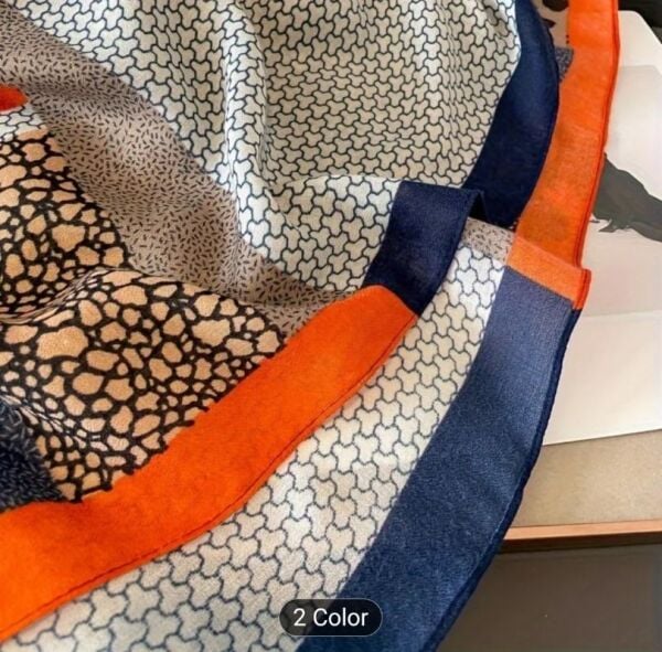 Leopar Detaylı, Çok Renkli, Rüzgar Geçirmez, Çift Taraf Baskılı, Uzun Fular, Eşarp 70x180