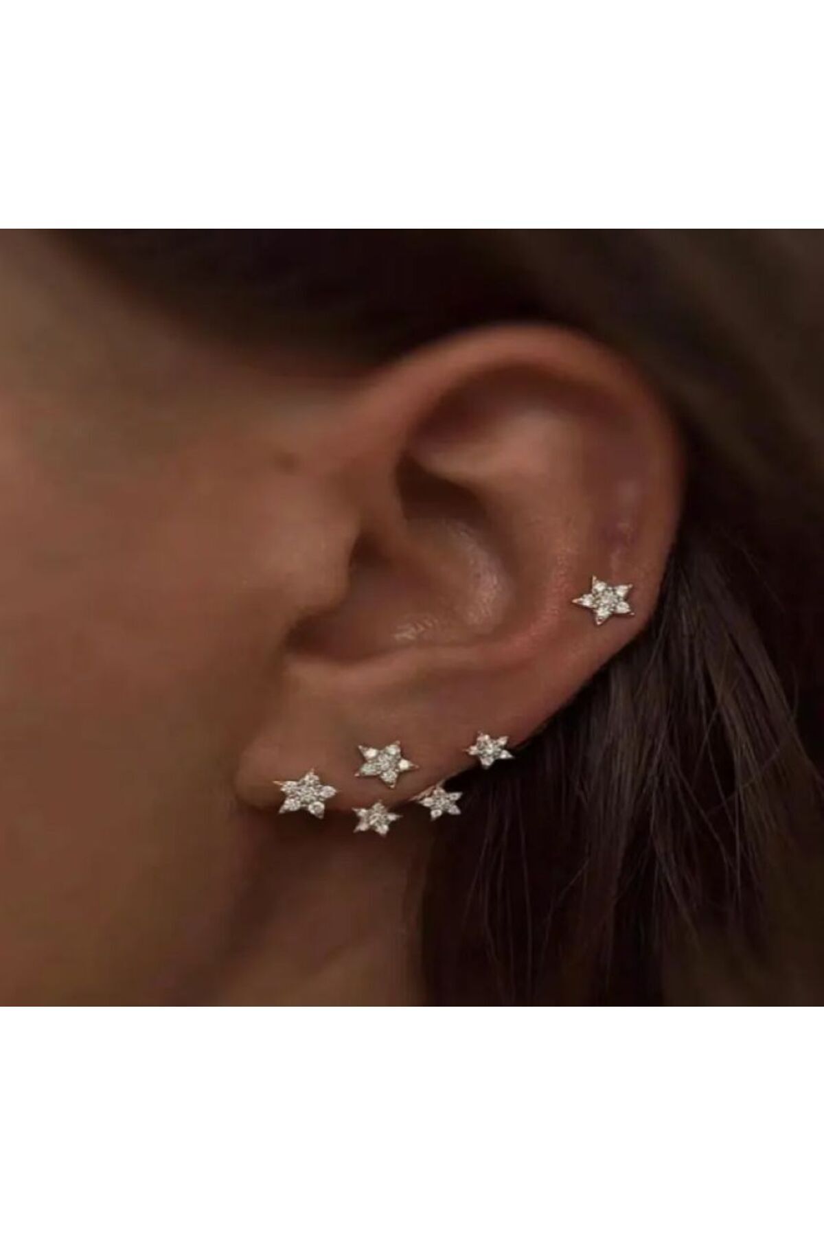 Altın Kaplama Yıldız Küpe