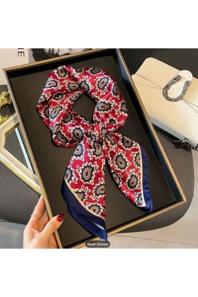 Kaju Desenli, Güneşten Koruyan, Rüzgar Geçirmez, Çift Taraf Baskılı, Şal, Fular, Eşarp 70x70