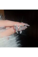 Zirkon Detaylı, Açık, Sarkıt yüzük