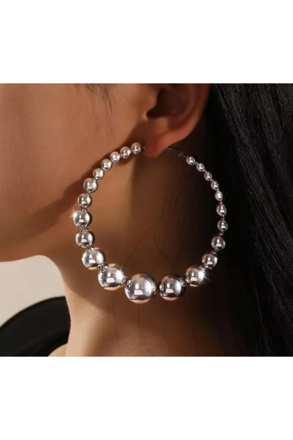 Boğumlu, Hafif Boncuk Halka Küpe