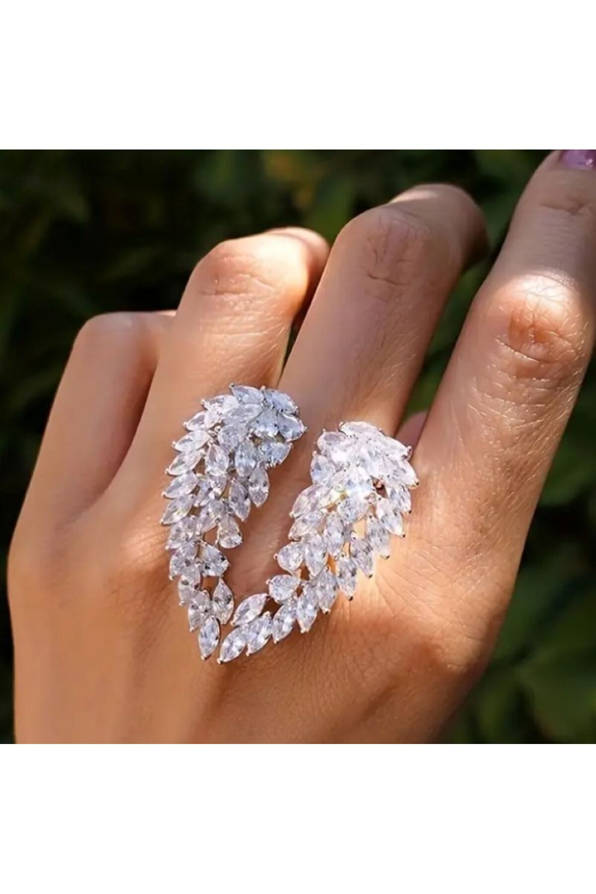 Zirkon Detaylı, Kanatlı, Manşet Yüzük