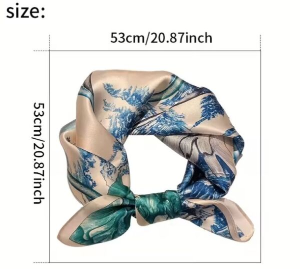 Seçkin, Nefes alan, Saf İpek, Kare Fular 53cmx53cm