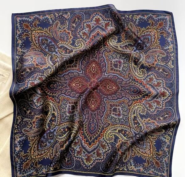 Çiçek Ağacı, Güneşten Koruyan, Rüzgar Geçirmez, Çift Taraf Baskılı, Fular, Eşarp 70x70