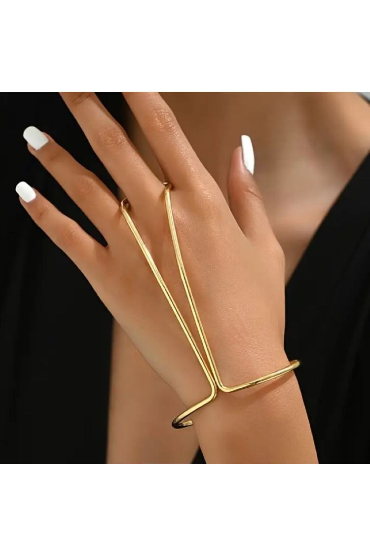 14K Altın Kaplama, Geometrik El Aksesuarı, Bilezik