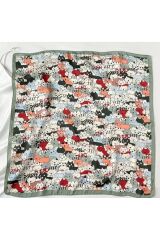 Karikaturize, Güneşten Koruyan, Rüzgar Geçirmez, Çift Taraf Baskılı, Şal, Fular, Eşarp 70x70