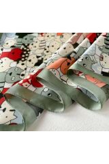 Karikaturize, Güneşten Koruyan, Rüzgar Geçirmez, Çift Taraf Baskılı, Şal, Fular, Eşarp 70x70