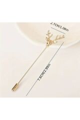 Vintage Geyik Başı Broş, Erkek Takım Elbise İğnesi