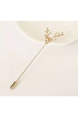 Vintage Geyik Başı Broş, Erkek Takım Elbise İğnesi