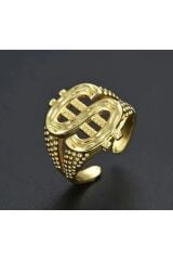 Altın Kaplama, Punk, Ayarlanabilir, Unisex, Dolar Yüzük