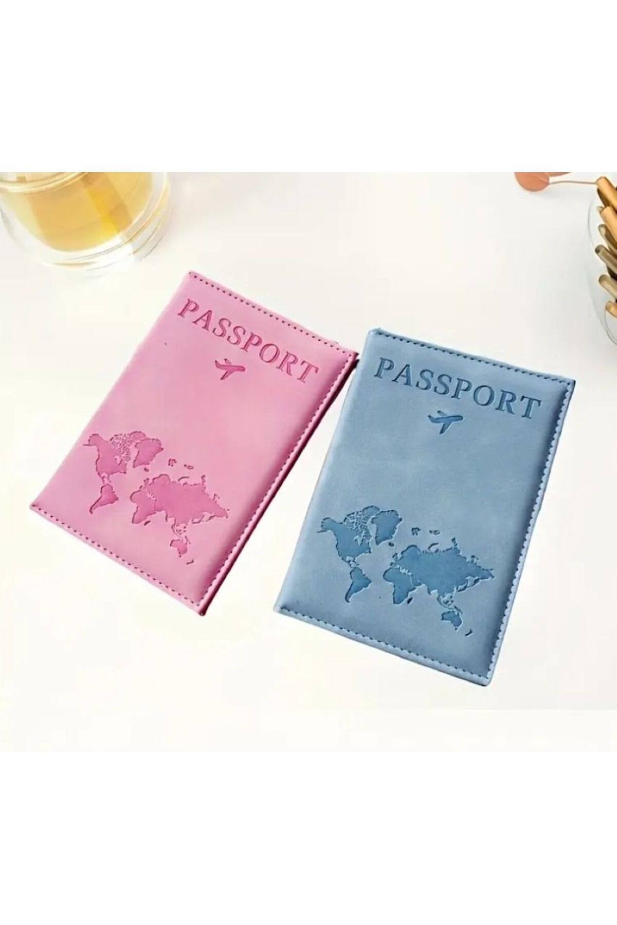 Dünya Haritası temalı, İkili Pasaport Kılıfı, Çift seyahati