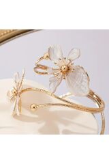 Çiçekli, Çift Katmanlı, Vintage Kol Bileziği