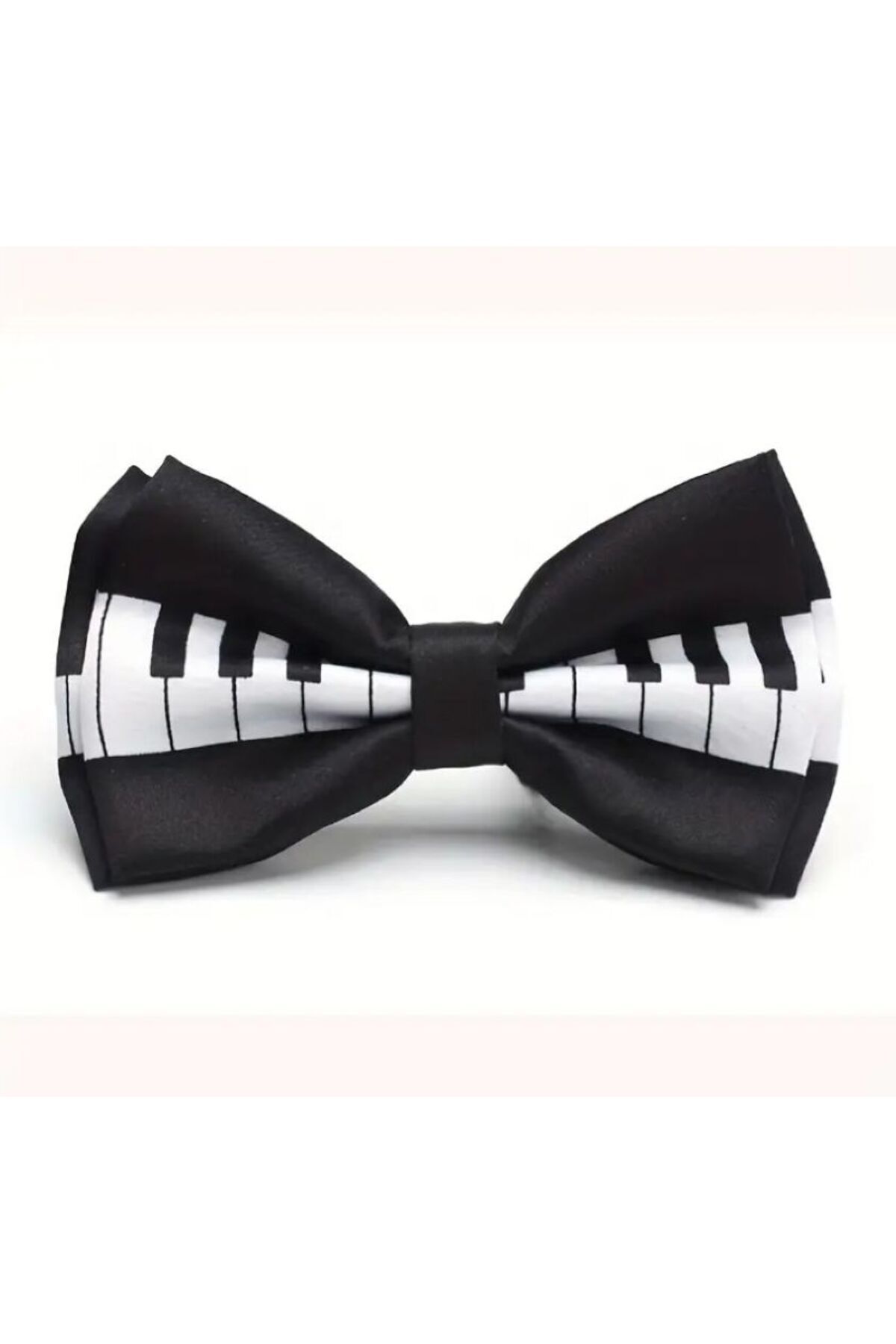 Siyah Beyaz Müzik Notalı Erkek Papyon