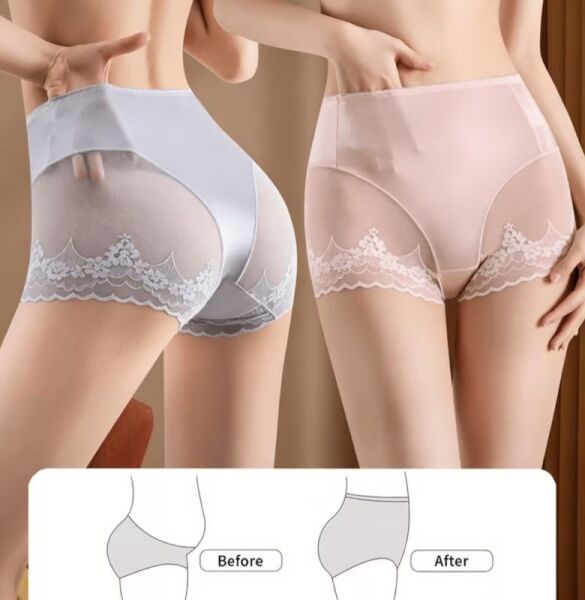 Üç Etkili Push-Up, Lift-Up, Nefes Alabilir, İz Bırakmayan Dantel Detaylı Brezilian Korse-Lila