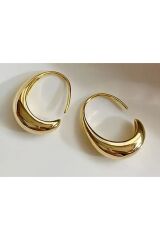 18K Altın Kaplama, Hipoalerjenik, Paslanmaz Çelik Damla Küpe