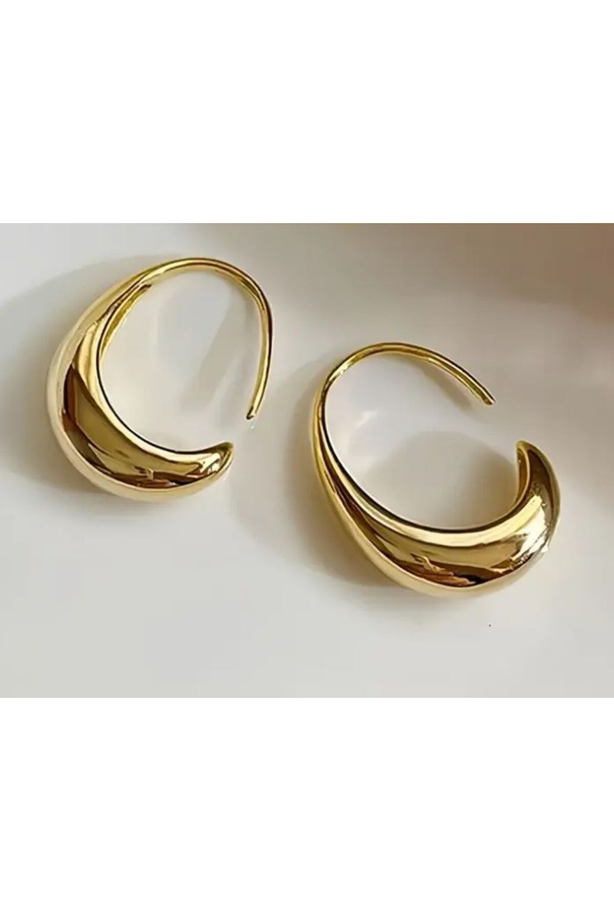 18K Altın Kaplama, Hipoalerjenik, Paslanmaz Çelik Damla Küpe