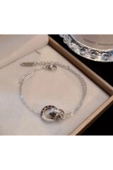 18 Ayar Altın Kaplama, Paslanmaz Çelik, Charmlı Zincir Bileklik, Bilezik