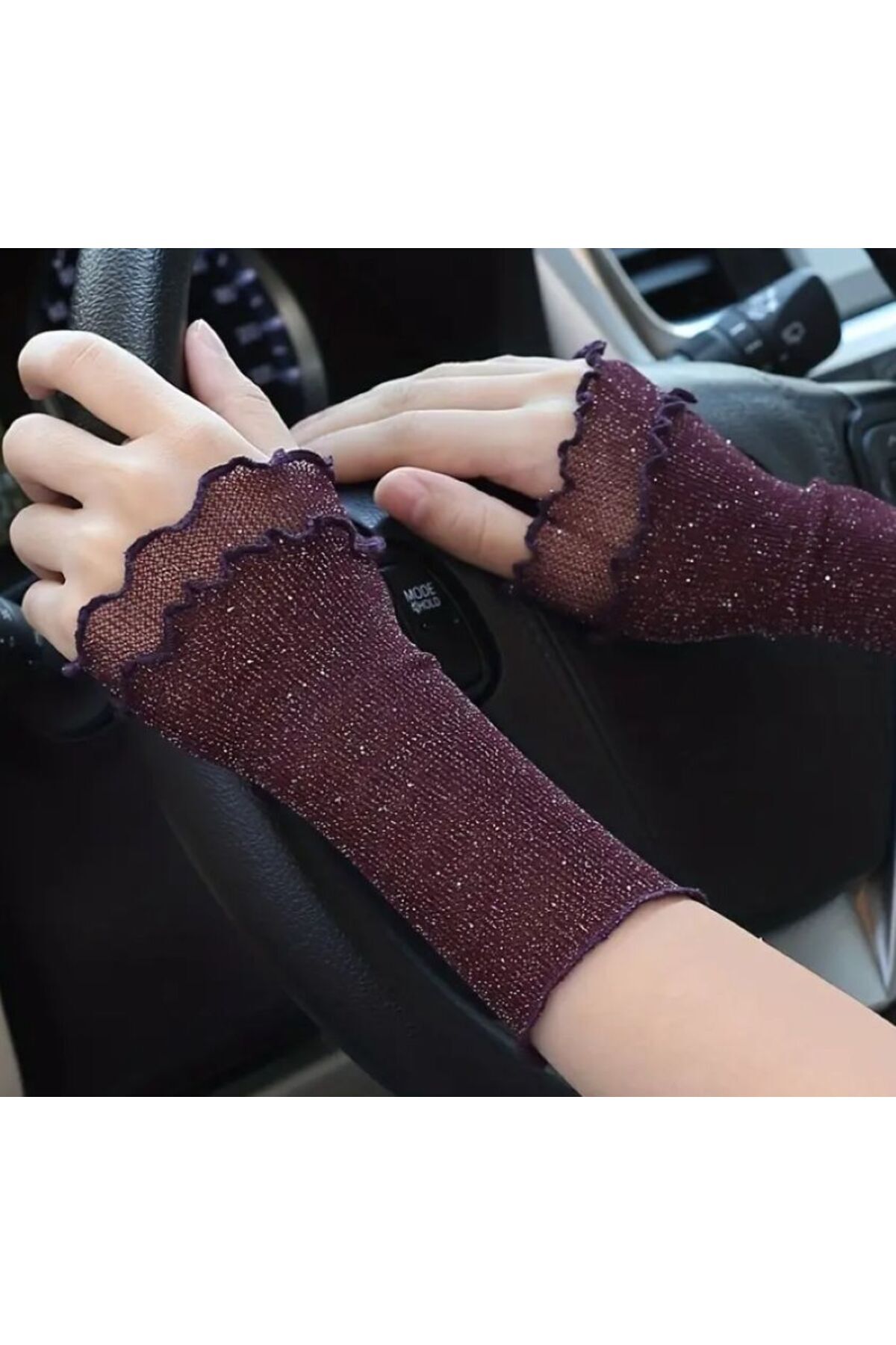 Dekoratif, İnce File, Parmaksız Eldiven, Dövme Saklama