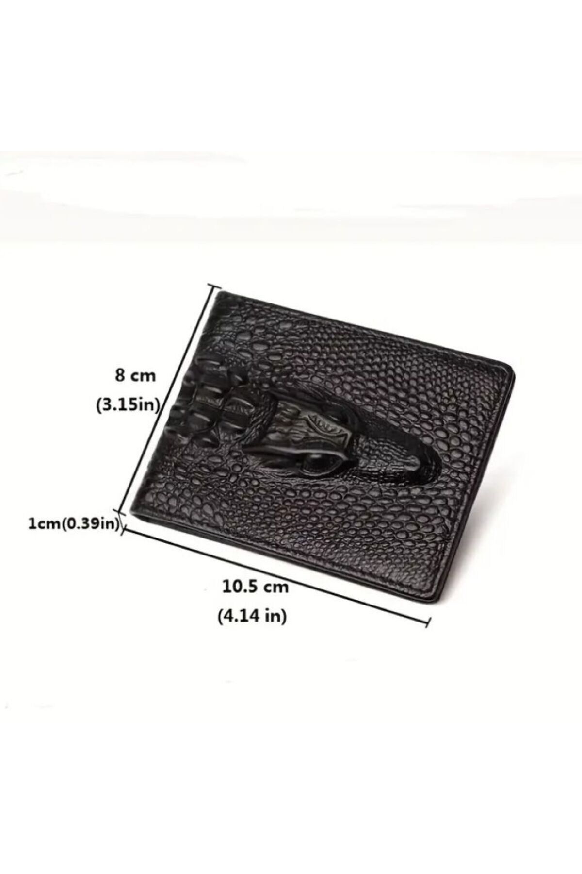 Krokodile temalı Kısa, Vegan, Çok Bölmeli, Toparlayıcı, Hediyelik Erkek Cüzdanı