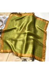 Zümrüt Yeşili, Güneşten Koruyan, Rüzgar Geçirmez, Çift Taraf Baskılı, Fular, Eşarp 70x70