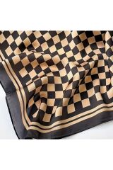 Kareli, Bohem, Güneşten Koruyan, Rüzgar Geçirmez, Çift Taraf Baskılı, Fular, Eşarp 70x70