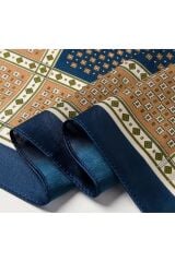 Lacivert Zarafeti, Hafif, Güneşten Koruyan, Rüzgar Geçirmez, Çift Taraf Baskılı, Fular, Eşarp 70x70