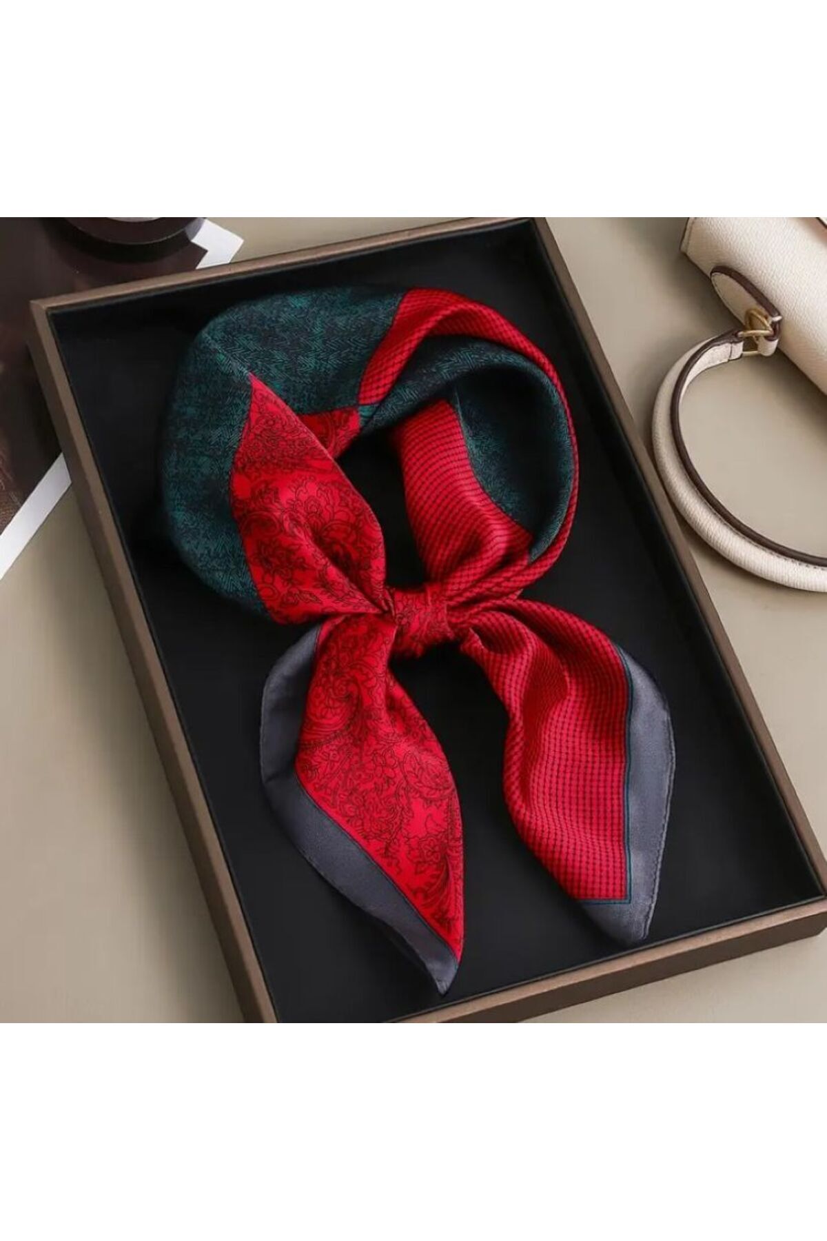 Retro, Hafif, Güneşten Koruyan, Rüzgar Geçirmez, Çift Taraf Baskılı, Fular, Eşarp 70x70