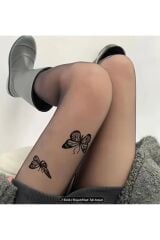 Kelebek Figürlü Külotlu Çorap 40Kg-65Kg