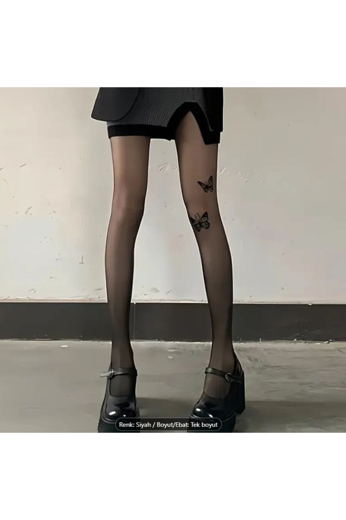 Kelebek Figürlü Külotlu Çorap 40Kg-65Kg