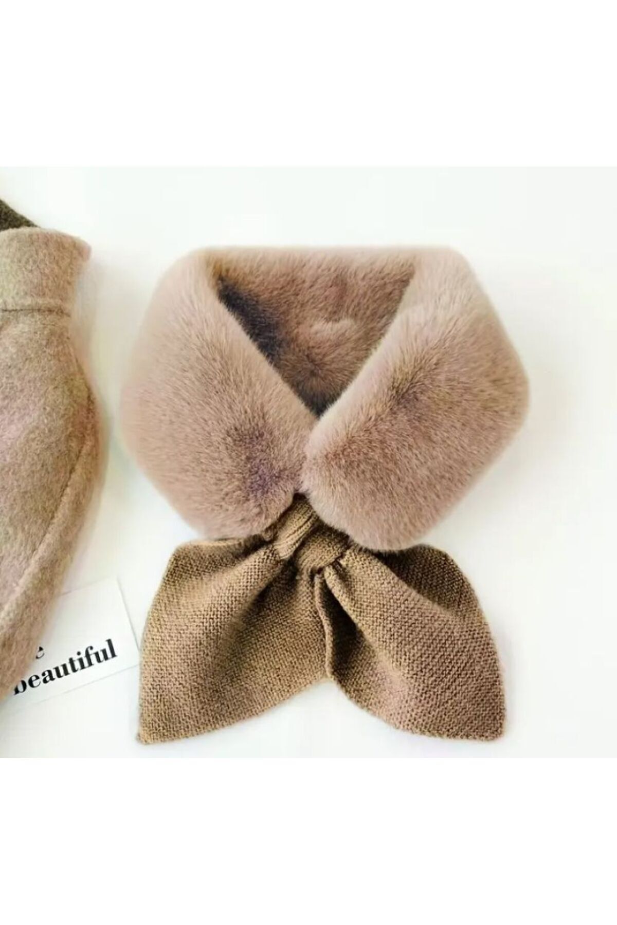 Elegant, Yumuşak, Sıcak Tutan, Kışlık, Peluş Atkı, Şal, Kürk