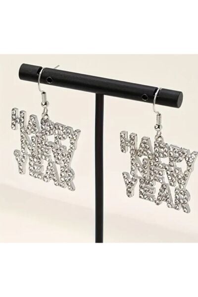 Noel, Yılbaşı Küpeleri, Işıltılı Taşlı, Happy New Year