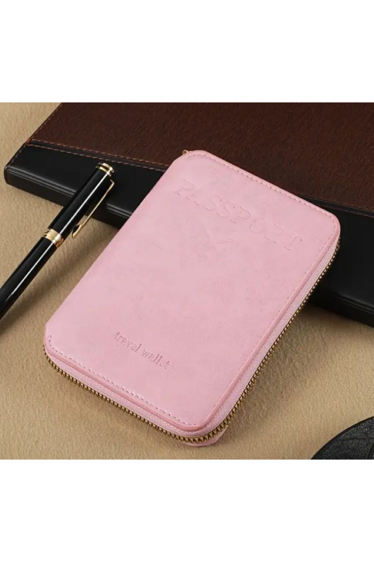 Pasaport Kılıfı, Fermuarlı, RFID Engelleme, Çoklu kart yuvalı, Seyahat Cüzdanı