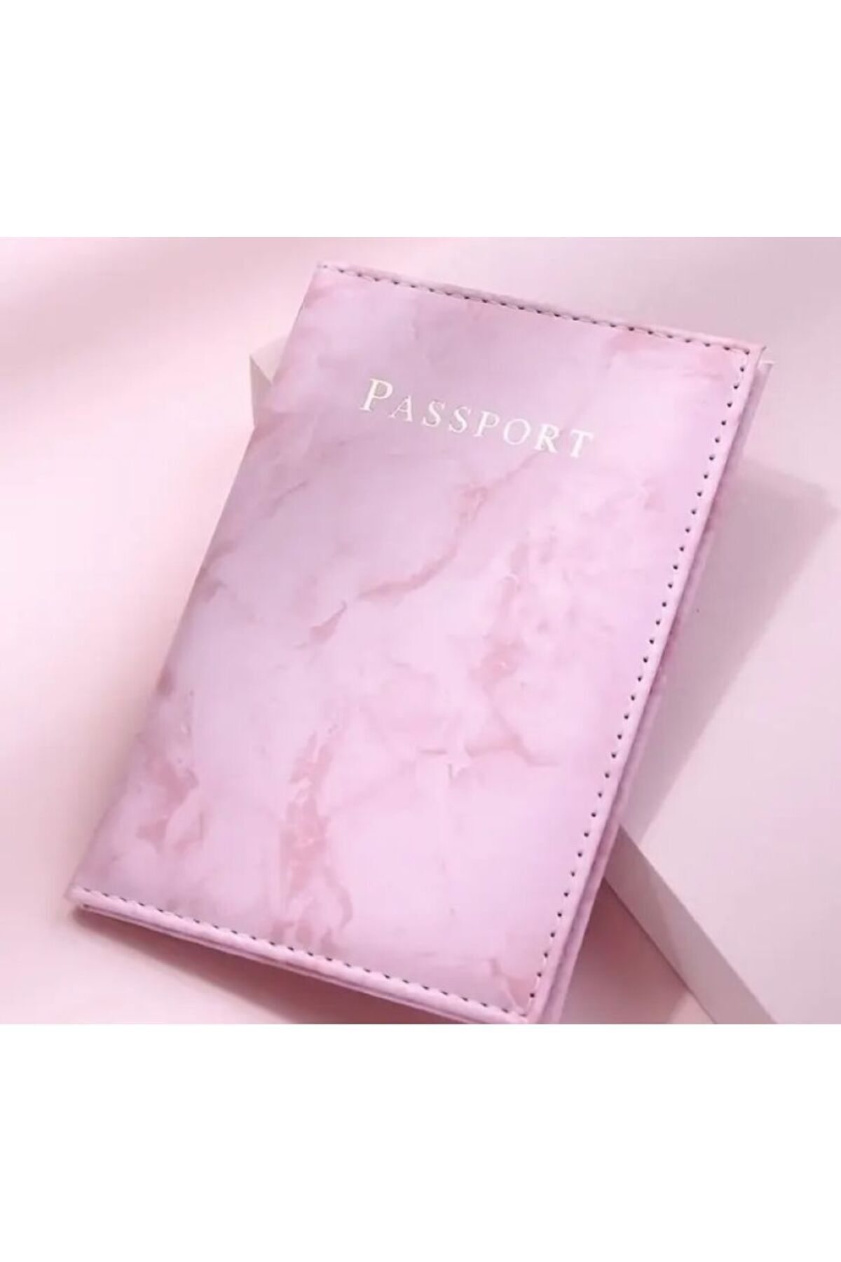 Pasaport Kılıfı, Mermer Desenli, RFID Engelleme, Seyahat Cüzdanı, Pratik Kullanım