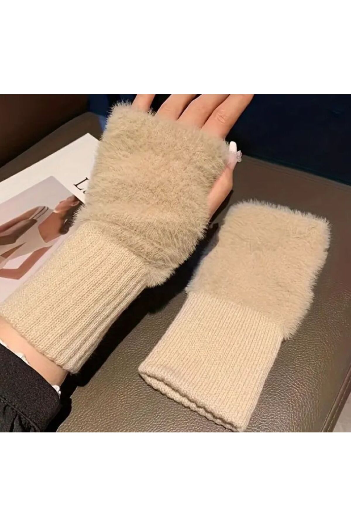 Sıcak Tutan, Kaymaz, Puffy, Parmaksız Eldiven