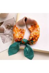 Akcaagac Yaprak Desenli, Güneşten Koruyan, Rüzgar Geçirmez, Çift Taraf Baskılı, Fular, Eşarp 70x70