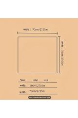 Mavi Çiçek Desenli,Güneşten Koruyan, Rüzgar Geçirmez, Çift Taraf Baskılı, Fular, Eşarp 70x70