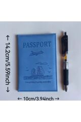 Pasaport Kılıfı, Motivasyon Temalı, Vegan Deri, Seyahat Cüzdanı, Pratik Kullanım