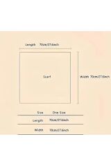 Modern, Geometrik Desenli, Güneşten Koruyan, Rüzgar Geçirmez, Çift Taraf Baskılı, Fular, Eşarp 70x70