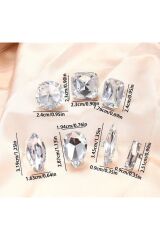 7 Adet Abartılı Ayarlanabili Yüzük Seti